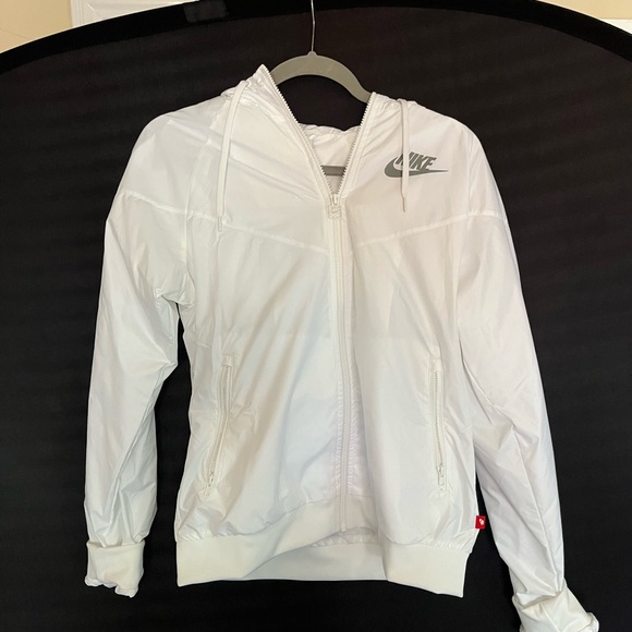 Nike White Zip-Up Hoodie - Picture 1 of 4